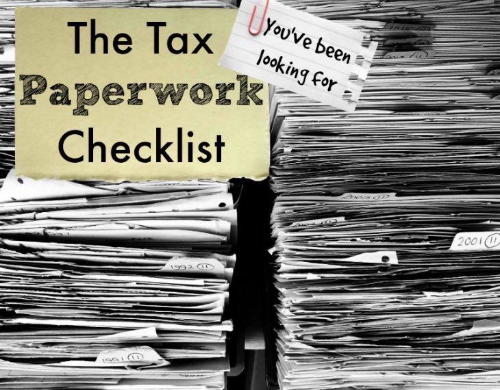tax paperwork checklist